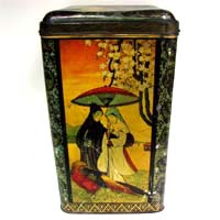 Dreamlike beautiful tea container with great graphics