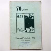 Julius Meinl, Engros-Preisliste 1932