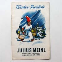 Julius Meinl, Preisliste Winter 1933/34
