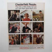Chesterfield, Zigaretten, Werbegrafik, USA, 1965