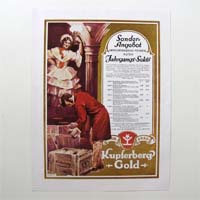 Kupferberg Gold, Ahrle, alte Werbegrafik, 1925