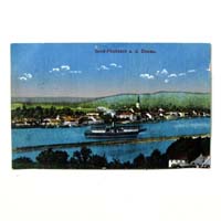 Groß-Pöchlarn a. d. Donau, Dampfschiff, Ansichtskarte