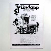 Zündapp, alte Werbegrafik, 1928