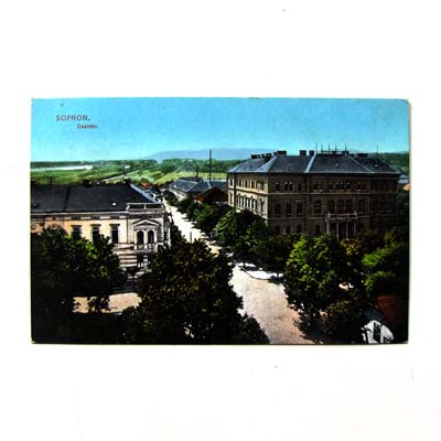 Sopron, Theater, alte Ansichtskarte