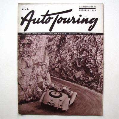 Auto Touring, Oktober 1950, offizielles ÖAMTC-Magazin