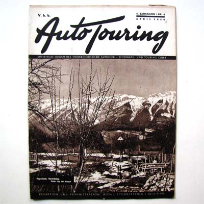 Auto Touring, April 1950, offizielles ÖAMTC-Magazin