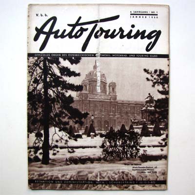 Auto Touring, Jänner 1950, offizielles ÖAMTC-Magazin