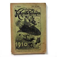 Jubiläums-Kikeriki-Kalender, Zeppellin-Motiv, 1910