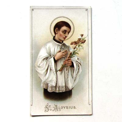 Heiliger Aloysius, Heiligenbildchen