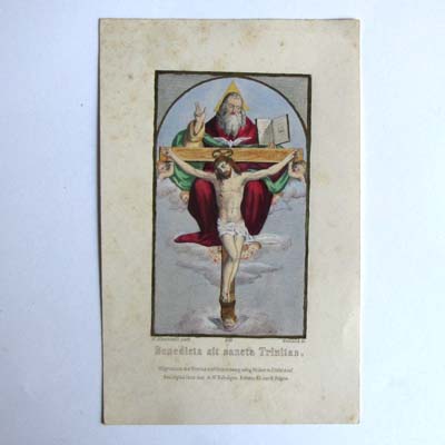 Benedicta sit saneta Trinitas, handkoloriert, Jesus