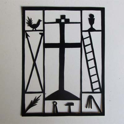 Ausschnittbildchen, Kreuz & andere Symbole