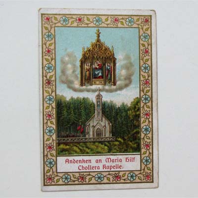 Maria Hilf Collera Kapelle, Wallfahrtsbildchen