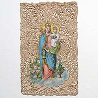 Maria und Jesus, Heiligen- / Andachtsbildchen