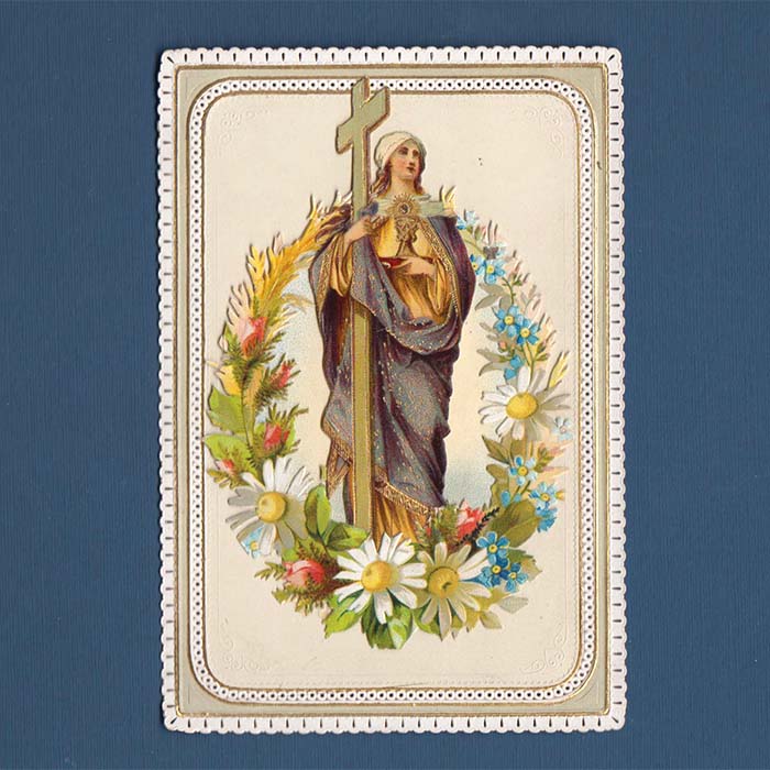 Maria mit Kreuz und Kelch, Heiligenbildchen