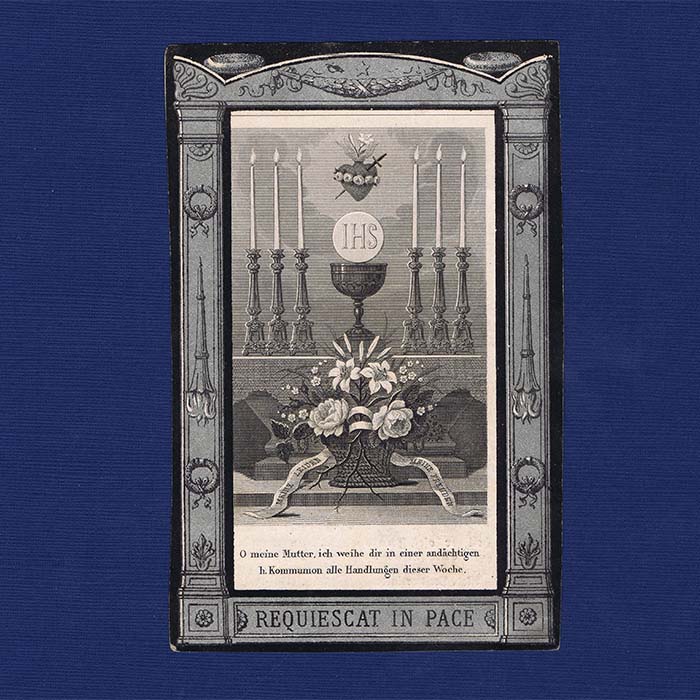 Requiescat in Pace, Heiligenbild / Sterbebildchen, 1896