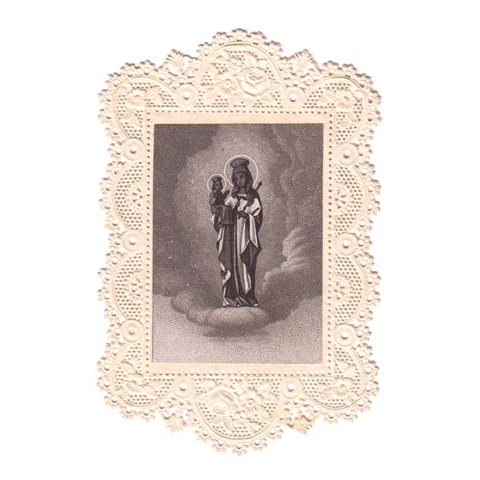 Madonna mit Jesuskind, Heiligenbildchen