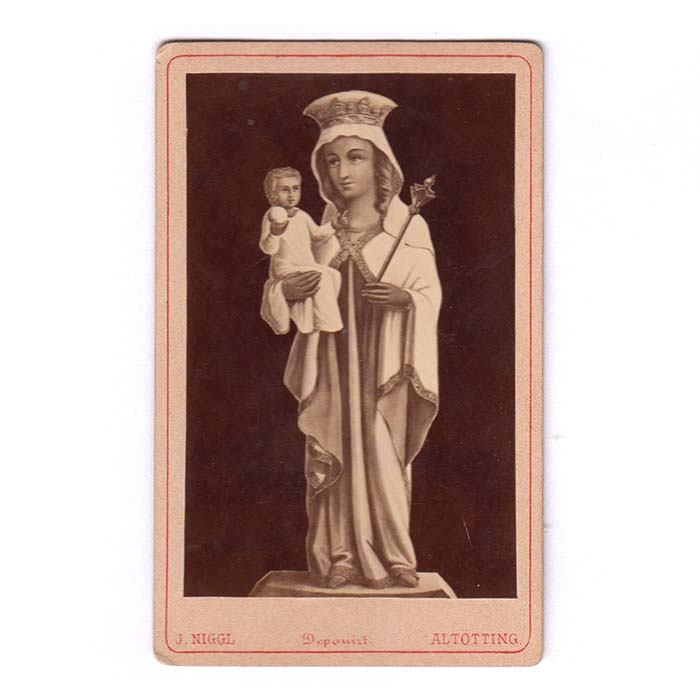 Madonna in Altötting, Gebet, Heiligenbildchen