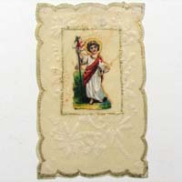 Jesukind mit Hirtenstab, Pergamin, Heiligenbild
