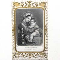 Maria mit Jesukind, Heiligenbildchen