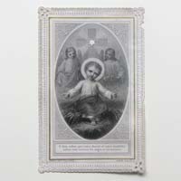 Jesukind mit zwei Engeln, Heiligenbildchen