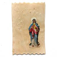 Maria mit Herz Marien und Lilie, Heiligenbildchen