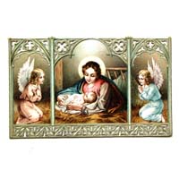 Maria mit dem Jesukind in der Krippe, Heiligenbildchen