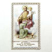 Joseph mit Jesukind, Heiligenbildchen
