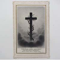 Kreuz mit Dornen, Andachtsbildchen, Bouasse-Lebel
