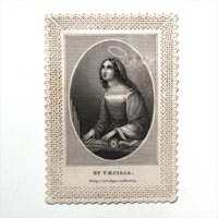Heilige Cäcilia, Heiligenbildchen