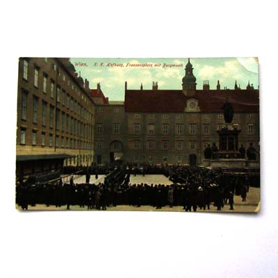 Fransensplatz, Burgmusik, Wien, alte Ansichtskarte