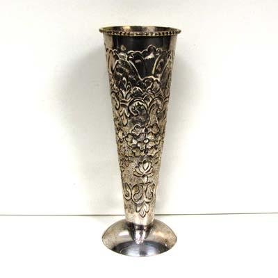alte Vase, versilbert, persische Arbeit