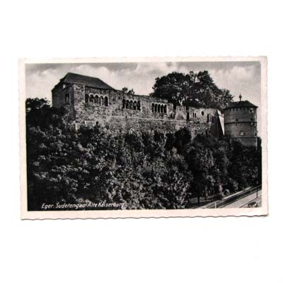 Eger / Cheb, alte Kaiserburg, alte Ansichtskarte