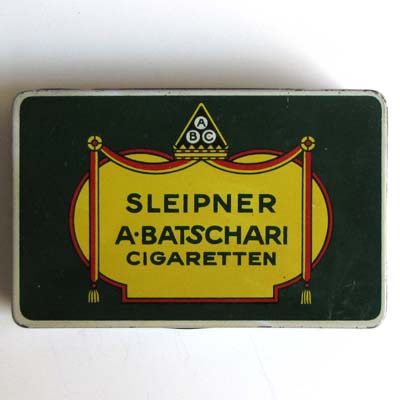 Sleipner, A. Batschari, alte Zigarettendose