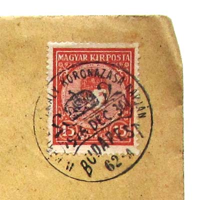 Königlich ungarische Briefmarke und Stempel