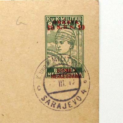 K. u. K. Militär - Post, Briefmarke, Stempel