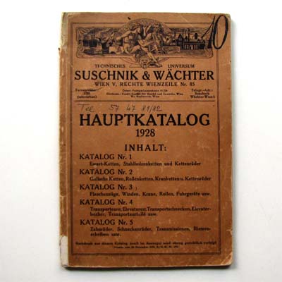 Suschnik & Wächter, Hauptkatalog 1928