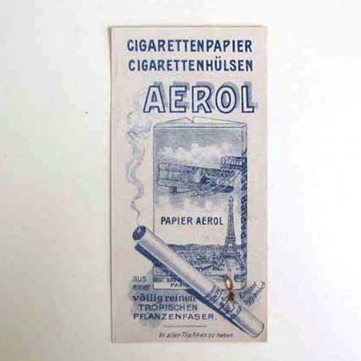 Aerol, Zigarettenpapier, alter Kassazettel