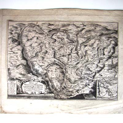 Schloss und Herrschaft Windthag, alte Karte