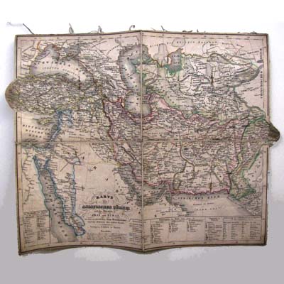 Asiatische Türkei, Turkstaaten, Iran, alte Karte