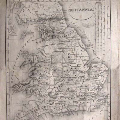 Britannia, alte Karte der römischen Provinzen