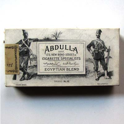 Abdulla Cigarettes, No 16, papierbeklebt