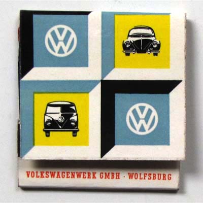 VW Volkswagen Wolfsburg, altes Streichholzheftchen