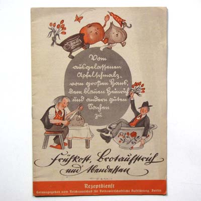 Frühkost, Brotaufstrich, Rezeptdienst, 1940er