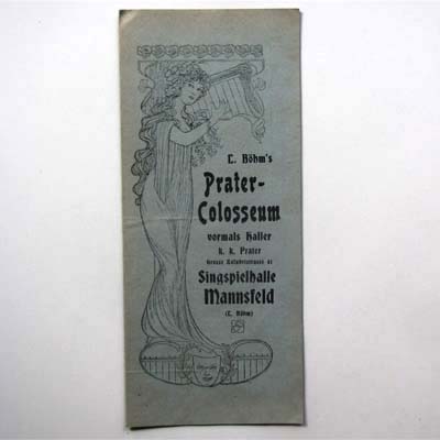 Prater - Colosseum, Programmheft, um 1910