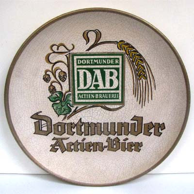 Dortmunder Actien-Brauerei, gr. Werbeteller, handgemalt