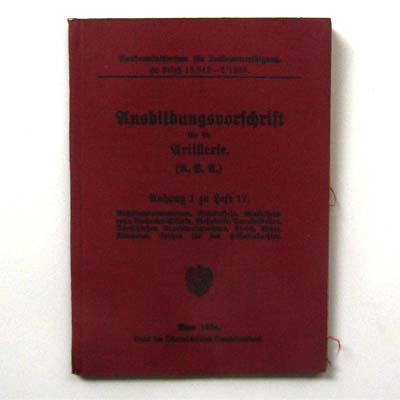 Ausbildungsvorschrift für die Artillerie, 1934