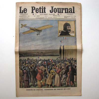 Arrivée de Leblanc, Le Petit Journal, 1910