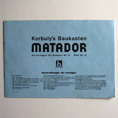 Matador, Vorlagen-Heft, Korbuly's Baukasten
