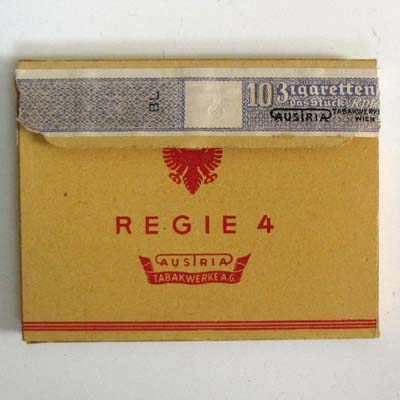 Regie 4, Austria Tabak Regie, Zigaretten, 10er Format