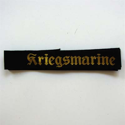 Kriegsmarine, schwarzes Band, Kappe